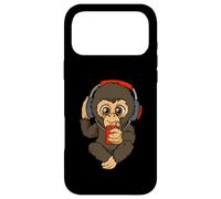 Carcasa para iPhone 17 Pro MAX Mono Kawaii con un Reproductor de música Retro Chillout Music Ape