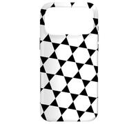 Carcasa para iPhone 17 Pro MAX Monochrome B&W Hexagon Honeycomb Triangles Stars Pattern