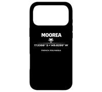 Carcasa para iPhone 17 Pro MAX Moorea Polinesia Francesa Coordina Diseño de la Isla