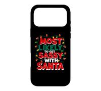 Carcasa para iPhone 17 Pro MAX Most Likely to Get Sassy with Santa Funny Christmas Humor