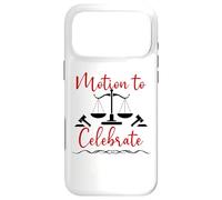 Carcasa para iPhone 17 Pro MAX Motion to Celebrate Sign Funny Lawyer Graduation Law School