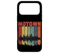 Carcasa para iPhone 17 Pro MAX Motown Vintage Inspired Detroit City Skyline 50s 60s 70s