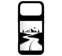 Carcasa para iPhone 17 Pro MAX Mountain Road Night Sky Wanderlust Biker Diseño Gráfico