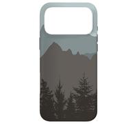 Carcasa para iPhone 17 Pro MAX Mountains Peaks Abstract Outdoor Nature Landscape Gray Blue