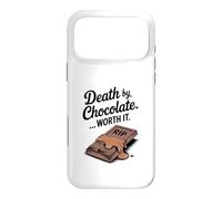 Carcasa para iPhone 17 Pro MAX Muerte por Chocolate Que Vale la pena Halloween Divertido