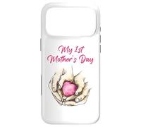 Carcasa para iPhone 17 Pro MAX My 1st Mother's Day: Mommy & Child Holding Heart - White