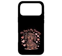 Carcasa para iPhone 17 Pro MAX My Dog Therapy Dachshund Lover - Cita Divertida
