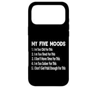 Carcasa para iPhone 17 Pro MAX My Five Moods Funny Sarcastic Snarky Adult Humor Pun Joke