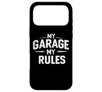 Carcasa para iPhone 17 Pro MAX My Garage My Rules - Citas Divertidas para restaurador de Autos