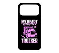 Carcasa para iPhone 17 Pro MAX My Heart Belongs To A Trucker Funny Truck Driver