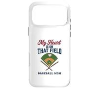 Carcasa para iPhone 17 Pro MAX My Heart Is On That Field Baseball Mom Proud Game