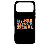 Carcasa para iPhone 17 Pro MAX My Mom Says I'm Special Groovy Vintage Stylish Son Daughter