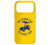 Carcasa para iPhone 17 Pro MAX My Other Car is a Golf Car Divertido Carrito de Golf Diseño Envejecido
