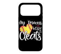 Carcasa para iPhone 17 Pro MAX My Princess Wears Cleats - Softball Mom Dad Baseball Player