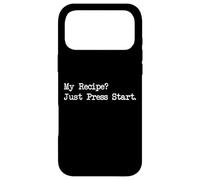 Carcasa para iPhone 17 Pro MAX My Recipe Just Press Start - Cita Divertida para Jugadores