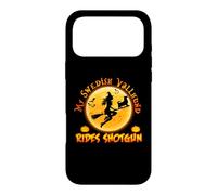Carcasa para iPhone 17 Pro MAX My Swedish Vallhund Rides Shotgun Dog Halloween Costume