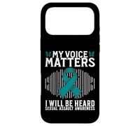 Carcasa para iPhone 17 Pro MAX My Voice Matters Support Sexual Assault Awareness Gifts