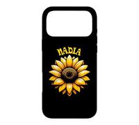 Carcasa para iPhone 17 Pro MAX Nadia - Hermoso diseño de Girasol para niñas con Nombre Nadia
