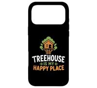 Carcasa para iPhone 17 Pro MAX Nature Tree House Trees Quote Funny Happy Place Treehouse
