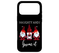 Carcasa para iPhone 17 Pro MAX Naughty and I GNOME It Christmas Three Buffalo Plaid Gnomos
