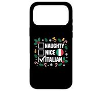 Carcasa para iPhone 17 Pro MAX Naughty Nice Italian Funny Christmas Italia Flag Holiday