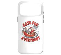 Carcasa para iPhone 17 Pro MAX Navidad Divertida con Gatos para Todos, Trineo de Papá Noel, Amante de los Gatos