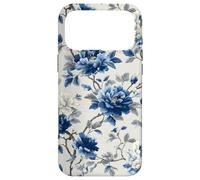 Carcasa para iPhone 17 Pro MAX Navy Blue Flower Lover Cute Girly Botanical Floral Nature
