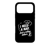 Carcasa para iPhone 17 Pro MAX Necesito una Siesta y un millón de dólares Humor sarcástico