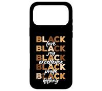 Carcasa para iPhone 17 Pro MAX Negro Amor Alegría Excelencia Orgullo Historia Mes Mujeres Hombres Niños