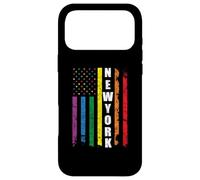 Carcasa para iPhone 17 Pro MAX New York Us American Flag Rainbow Gay LGBT Pride Month