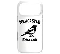 Carcasa para iPhone 17 Pro MAX Newcastle England Urraca Zine Impresión de Tinta Negra Letras