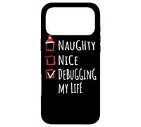 Carcasa para iPhone 17 Pro MAX Nice Naughty Debugging My Life Christmas List Shirt Xmas