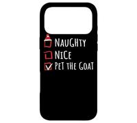 Carcasa para iPhone 17 Pro MAX Nice Naughty Pet The Goat Christmas List Granja