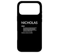 Carcasa para iPhone 17 Pro MAX Nicholas es la Mejor definición de Nombre Divertido Nick Nicholas