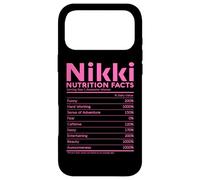Carcasa para iPhone 17 Pro MAX Nikki Nombre Nutrición Datos Personalizados Mujeres Niña Rosa Lindo