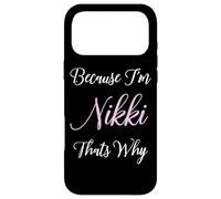 Carcasa para iPhone 17 Pro MAX Nikki Nombre Personalizado Mujer Linda Rosa Chica Regalo Personalizado