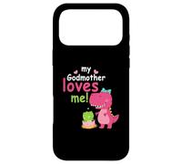 Carcasa para iPhone 17 Pro MAX Niños Mi Madrina me ama: Dinosaurio para la Familia Godson