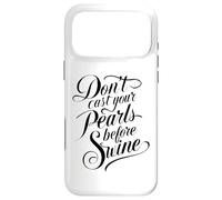 Carcasa para iPhone 17 Pro MAX No eches Tus Perlas Ante la Biblia porcina Escritura Mateo