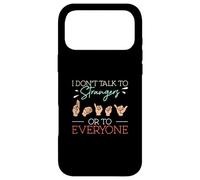 Carcasa para iPhone 17 Pro MAX No Hablo con extraños ni con Todos Ortografía de Dedos ASL