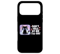Carcasa para iPhone 17 Pro MAX No me grites lloraré Lindo Gato con Arco Iris