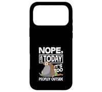 Carcasa para iPhone 17 Pro MAX No, no Hoy es Demasiado Gente afuera Perezoso Divertido