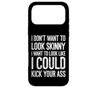 Carcasa para iPhone 17 Pro MAX No Quiero parecer Delgada, Divertida, Broma de Entrenamiento en el Gimnasio