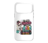 Carcasa para iPhone 17 Pro MAX No Soy recatado Tengo TDAH Humor esquelético