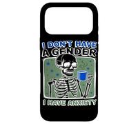 Carcasa para iPhone 17 Pro MAX No Tengo Sexo Tengo Ansiedad Divertido Esqueleto