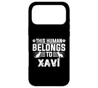 Carcasa para iPhone 17 Pro MAX Nombre de Perro Xavi Regalo Personalizado This Human Belongs To a