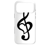Carcasa para iPhone 17 Pro MAX Nota Musical Clef Bass Clave de Sol Corazón Amor Amantes & Artistas