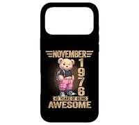 Carcasa para iPhone 17 Pro MAX Noviembre 1976 49 Cumpleaños 49 años Oso de Peluche Siendo Impresionante