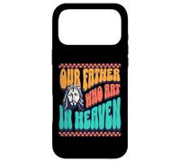Carcasa para iPhone 17 Pro MAX Nuestro Padre Que Arte En El Cielo Diversión Dios Retro Font Jesus Love