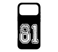 Carcasa para iPhone 17 Pro MAX Número 81 Grungy White Sports Team Style