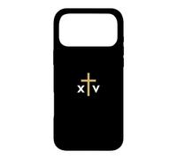 Carcasa para iPhone 17 Pro MAX Número Romano del Papa León XIV con Cruz Delgada Jesús